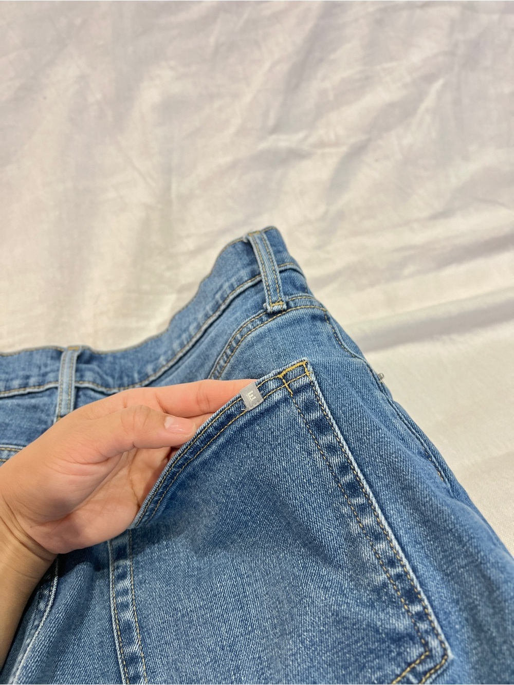 Everlane The Original Cheeky Jean High Rise Straight Ankle Crop Blue Denim Sz 28 - Picture 5 of 12
